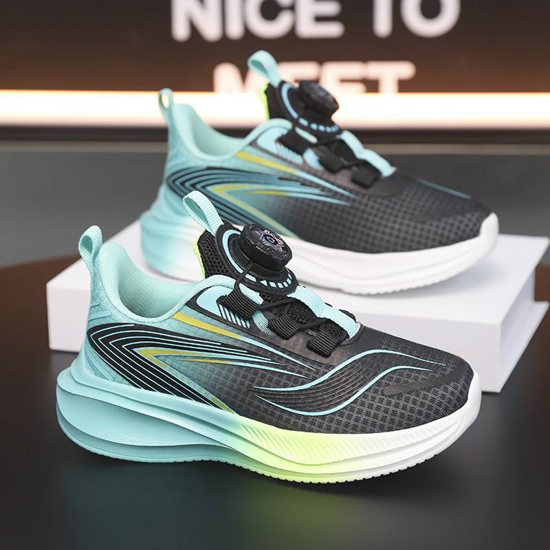 Youth style shoes Boys Lightweight Breathable Running Shoes With Carbon Plate Support Outdoor Indoor Sports Fall