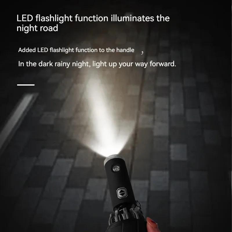 VW GTI GOLF 2026 Hot For VW VOLKSWAGEN Car Led Light Automatic Folding Windproof Sunshade Umbrella For Volkswagen R Tiguan Arteo