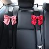 Bow Tie Seat Belt Cover Shoulder Strap 2-Piece Set, Cute Bow Tie Seat Belt Cushion, Women's Car Interior Accessories