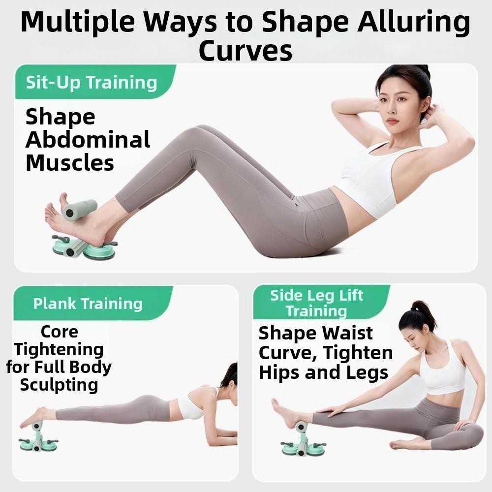 Dual Suction Cups Fitness Situp Equipment Adjustable Height Ab Core Trainer Home Fitness