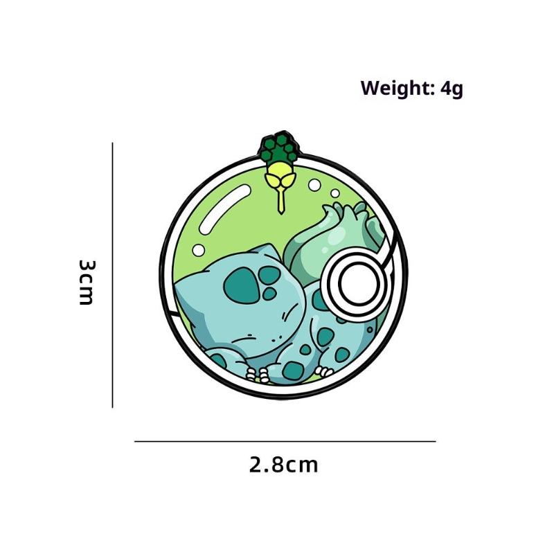 Набор эмалевых значков Покемон 4 шт. Пикачу Чармандер Игра Покебол Брошь Милые значки на лацкан Косплей Мультяшные ювелирные аксессуары