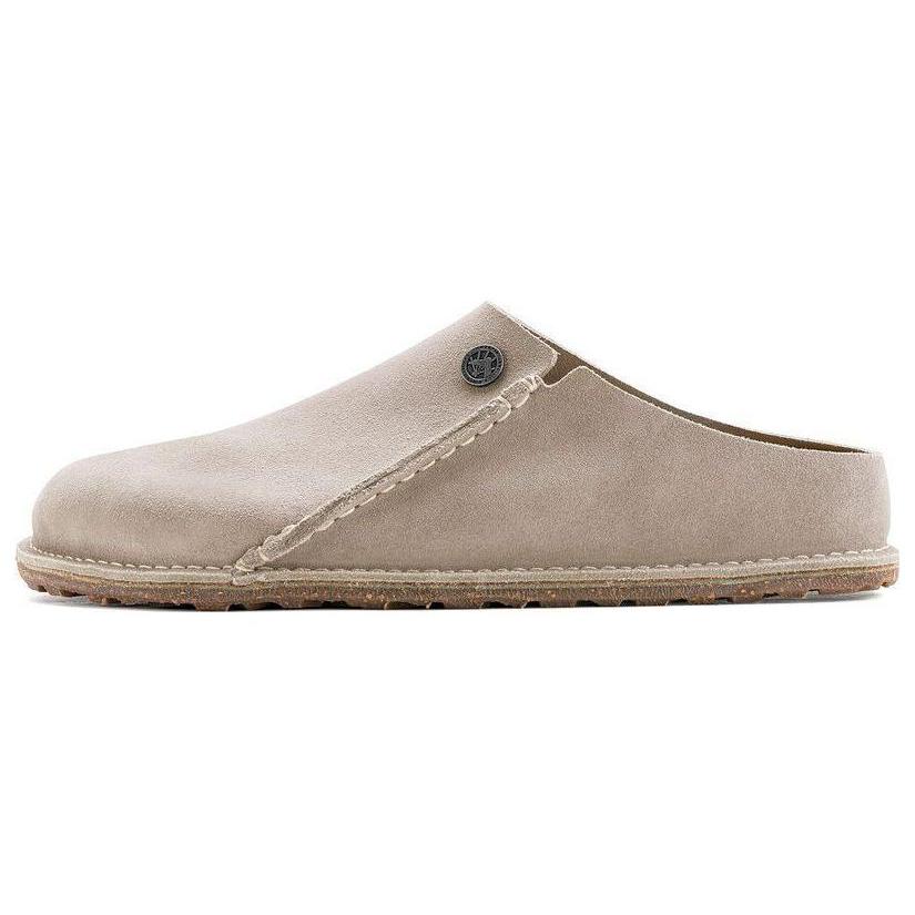 Birkenstock Замшевые закрытые тапочки унисекс, светло-коричневые, узкие 1021338
