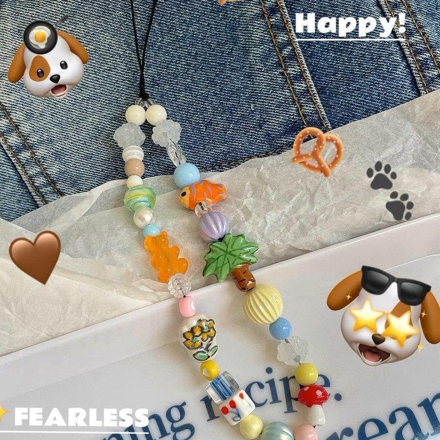 Керамический шнурок с бусинами в виде рыбки кои для чехла для мобильного телефона