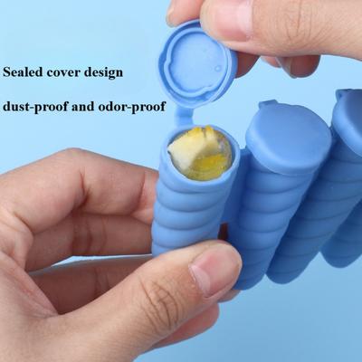 Мини силиконовые формы для эскимо с крышками, легко извлекаются, позволяют приготовить 6 штук, идеально подходят для кубиков льда, замороженных угощений, синие