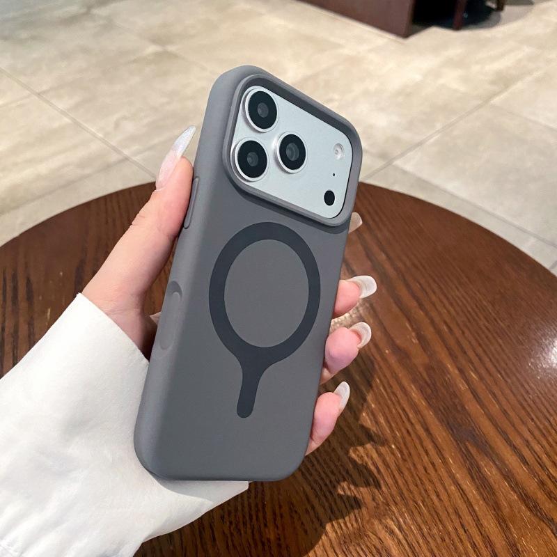Применимо к iPhone17ProMax, цельный магнитный чехол для мобильного телефона из жидкого силикона, контрастного цвета, Apple 16, ощущение сплошного цвета