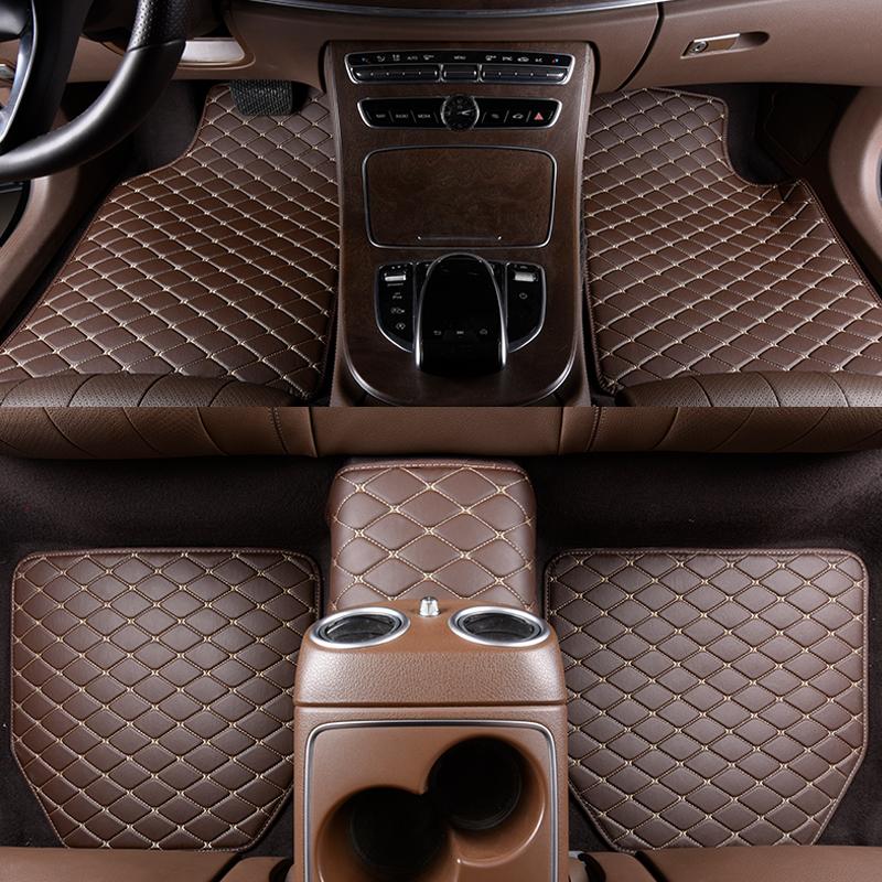 Auto Floor Leather Carpet Liner Waterproof/Dustproof /Skidproof Mat Pad Universal Car Floor Mats Front  Rear Carpet Mat Waterproof Dustproof Skidproof