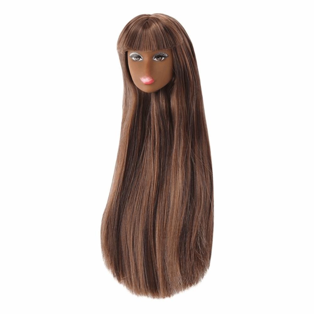 Белая Обычный Загар Кукольная Голова Длинные Волосы Голова Модной Куклы для 11,5-дюймового BJD Кукольного Тела