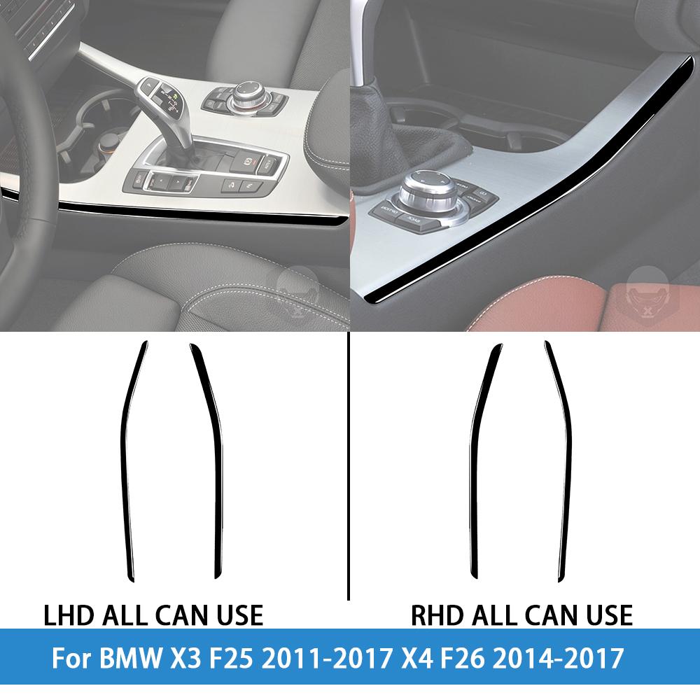 dsgur6 For BMW X3 F25 2011-2017 X4 F26 2014-2017Car Accessories Piano Black Interior Air Vent Taillight Console Trim Modified Sticker