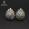 Большие серьги Bolaijewelry из стерлингового серебра 925 пробы с натуральным опалом высочайшего качества из Эфиопии, 11 карат, тонкий овал, 3 * 5/3 * 4 мм, украшения для женщин, ювелирные изделия