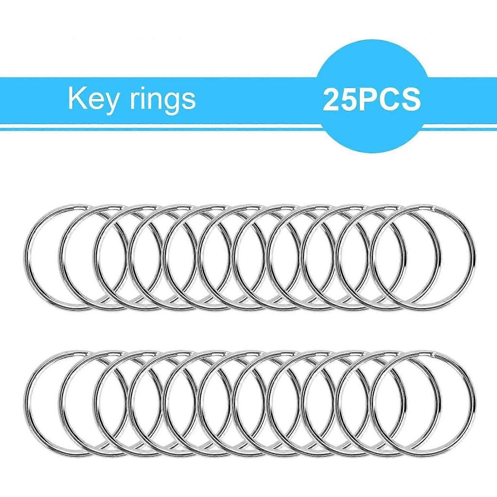 13.20.5cm 50PCS Metal Lobster Claw Clasp with Key Rings, 25PCS Keychains Clips Hooks and 25PCS Key Chain Rings, Keychain Accessories, Keychain Rings M