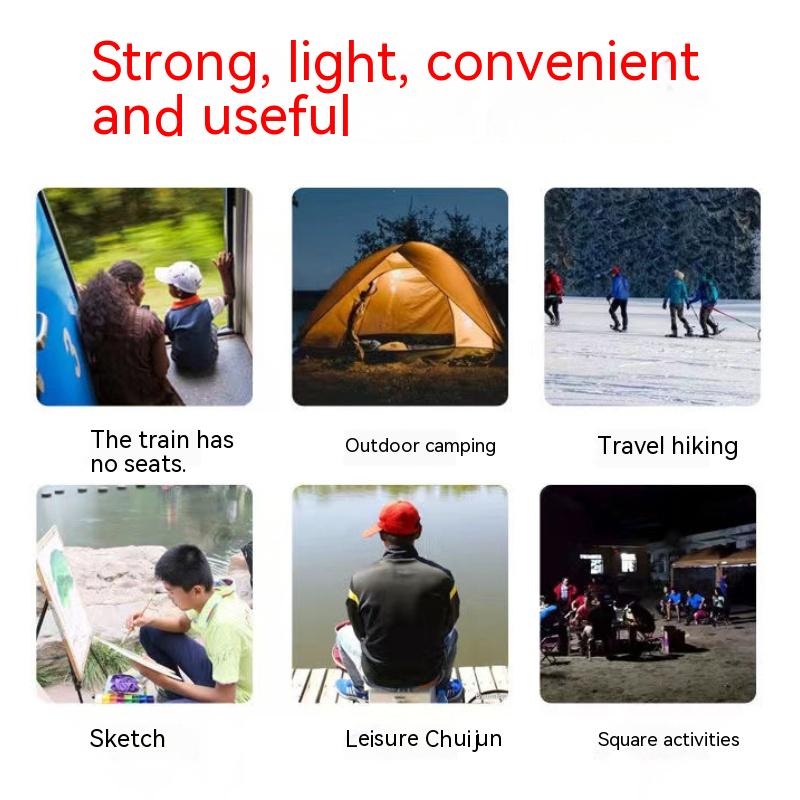 Portable Folding Stool Adult Fishing Backrest Chair Home Shoe Changing Stool Outdoor Camping Can Be Portable Practical Maza