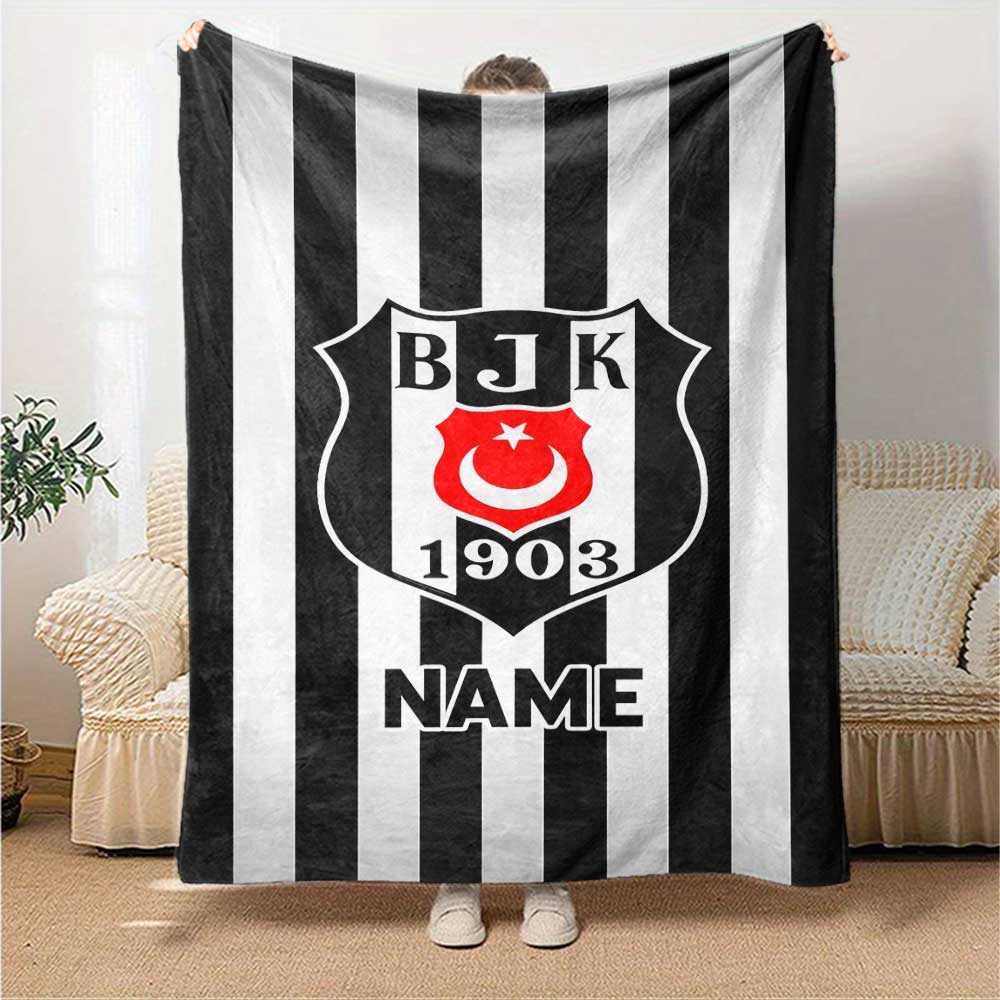 Ikta Crest Legacy Customize Your Name Blanket Throw Customizable Blanket Soft Warm Cozy Perfect for Office Chair Chair Office Bedding for All Occasion