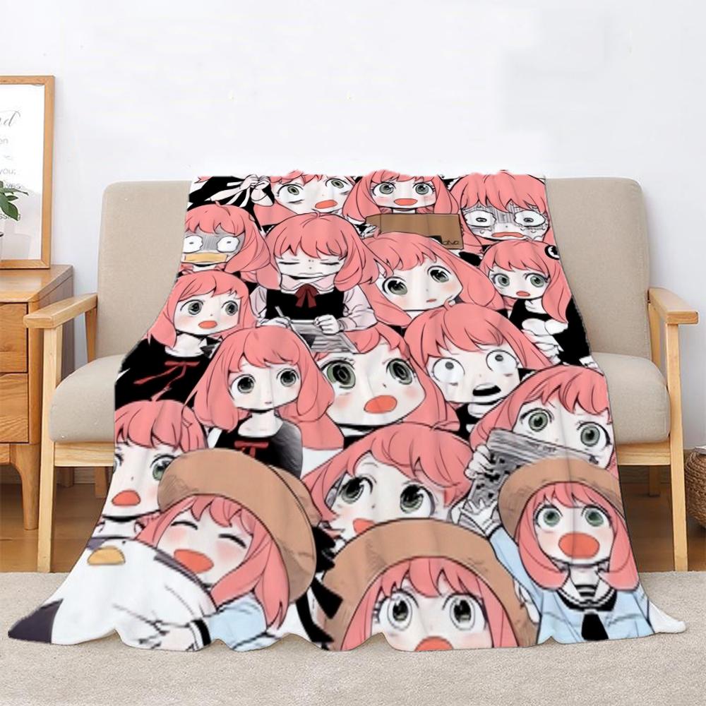 Spy X Family Summer Blanket King Size Moose Blanket For Bed Throw Home Interior Beach Полотенца Microfiber Beds Knitted Plaid