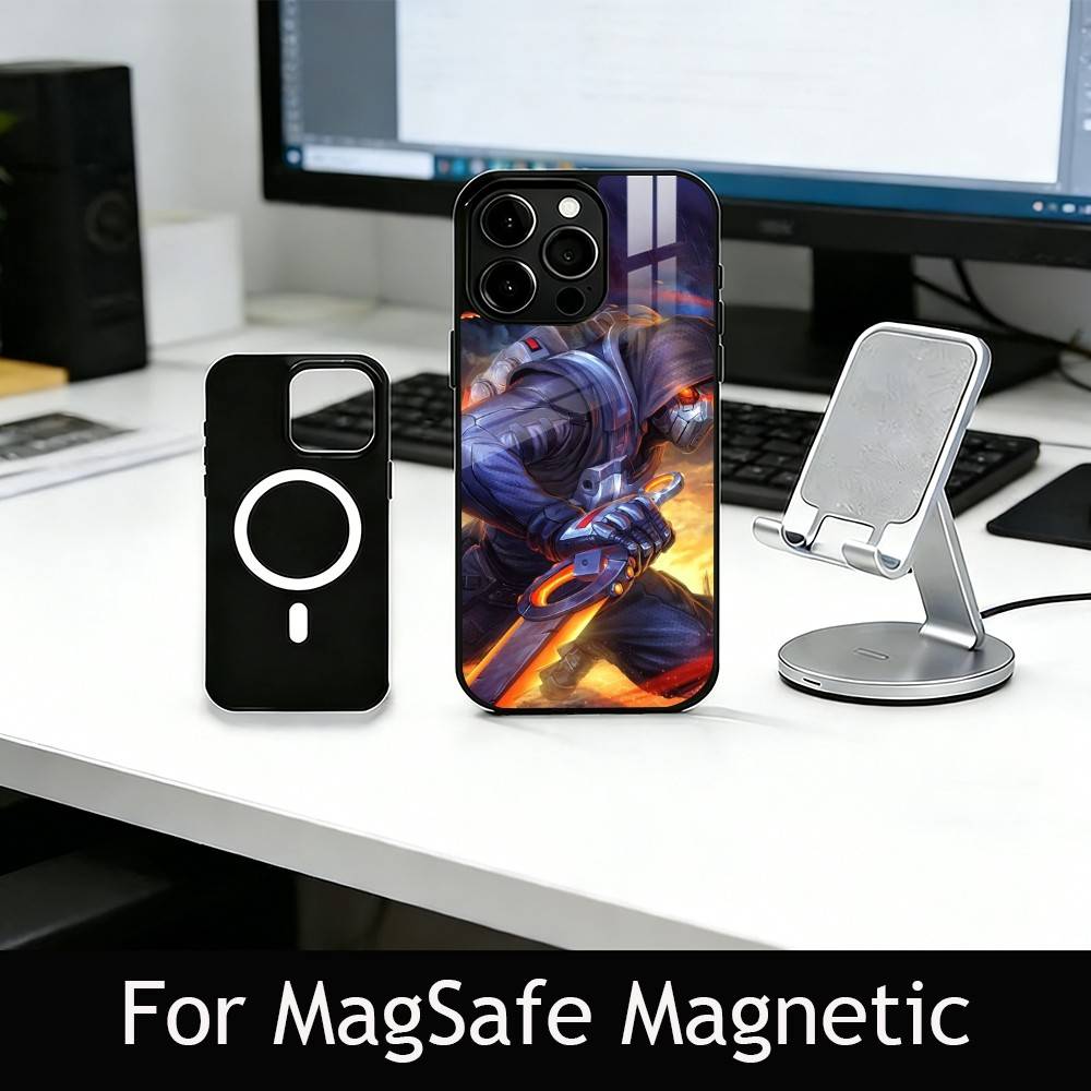 Чехол для телефона S-Smite G-Game для iPhone 17, 16, 15, 14, 13, 12, 11 Plus, Pro, Магнитный с Magsafe, Беспроводная зарядка