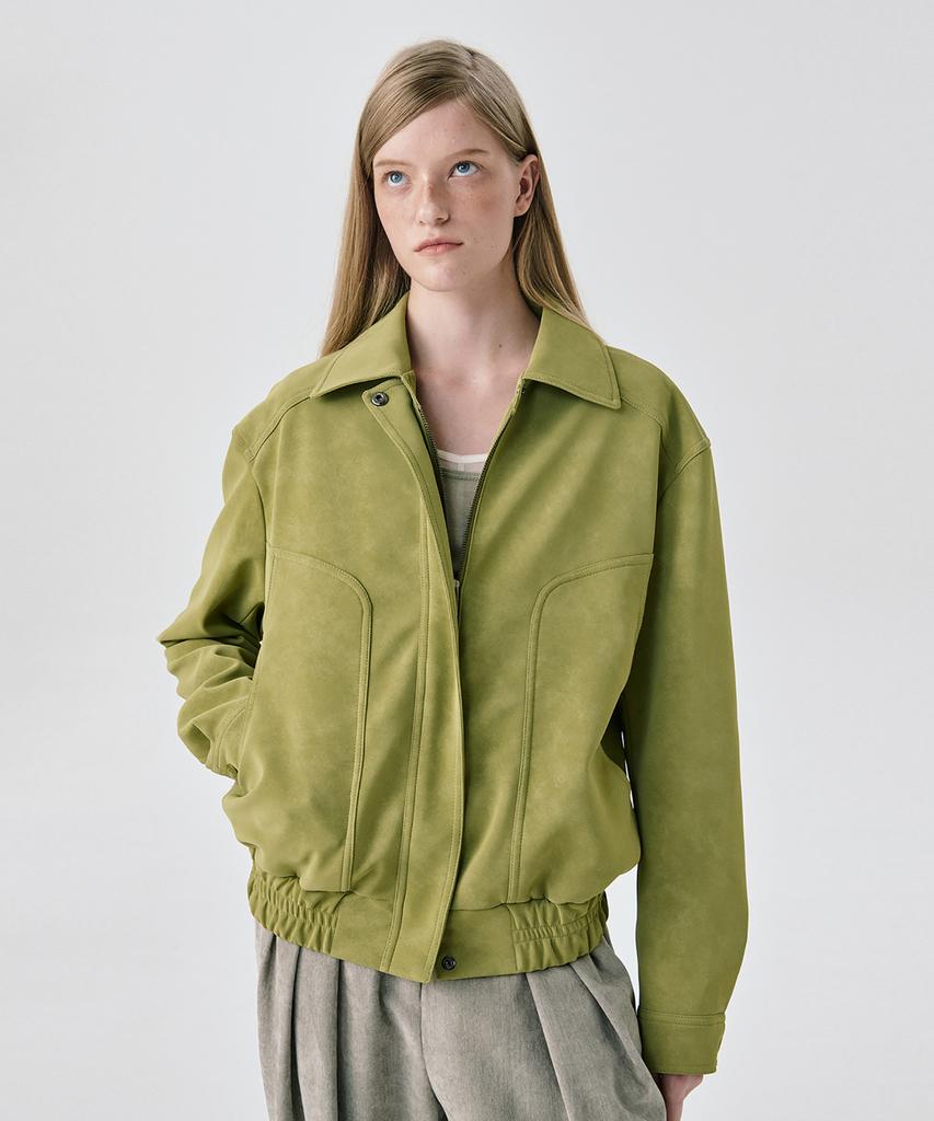 Wnderkammer Soft Suede Seam Jumper_Olive