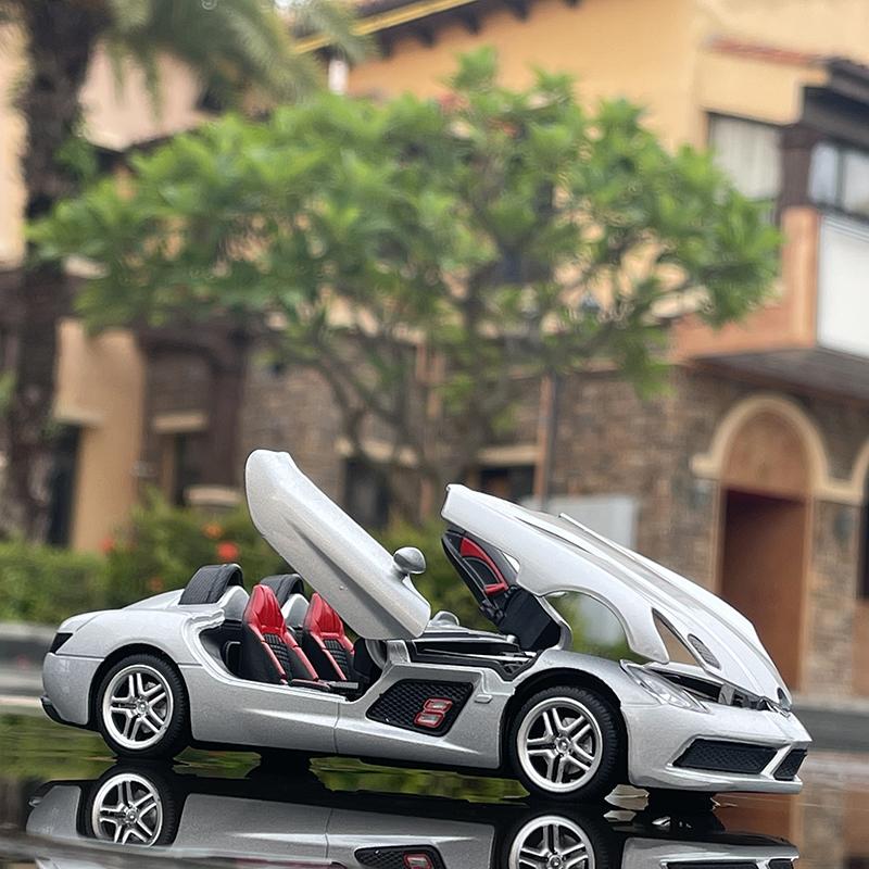 1/32 Benz SLR Roadster сплав спортивная модель автомобиля литая металлическая игрушечная машина модель автомобиля имитация звука свет коллекция детские подарки