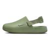 Nike Спокойные мюли Удобные Универсальные Резиновая подошва Нескользящие Тапочки с закрытым носком Мужские тапочки Оливково-зеленые FD5131-300