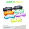 Vintage Punk Sunglasses Women Luxury Fashion Goggle Sun Glasses Men Personality One Piece Black Blue Glasses Oculos Feminino