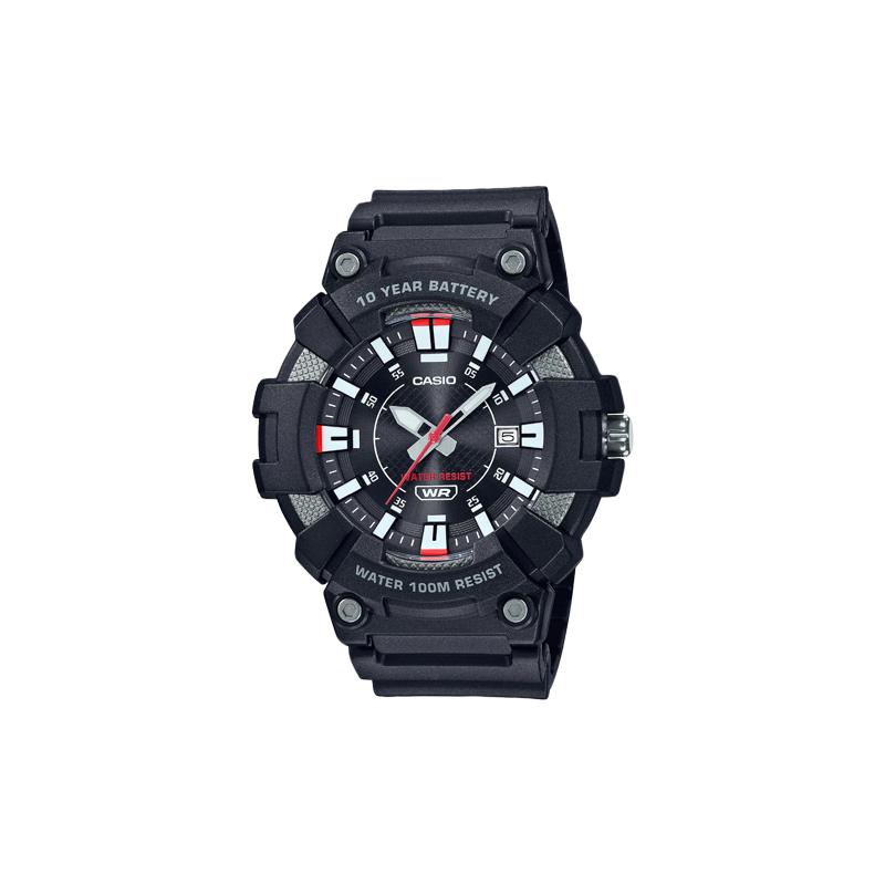 Casio Серия YOUTH-дисковые трехстрелочные модные спортивные часы 100 м водонепроницаемые кварцевый механизм ремешок из смолы японские и корейские часы мужские часы MW-610H-1AV