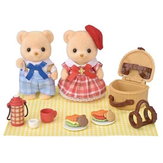 Набор мебели для кукол Sylvanian Families Медведи Печеньки Братья и Сестры - Пикник Обед FS-60 ST Знак качества для детей от 3 лет Игрушка Кукольный домик. ЭПОХА.