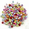 100 шт. 7x4 мм 6x6 мм Русские Корейские Английские Буквы Бусины Шармы Бусины для Изготовления Украшений Diy Ручная Работа Браслеты Ожерелье