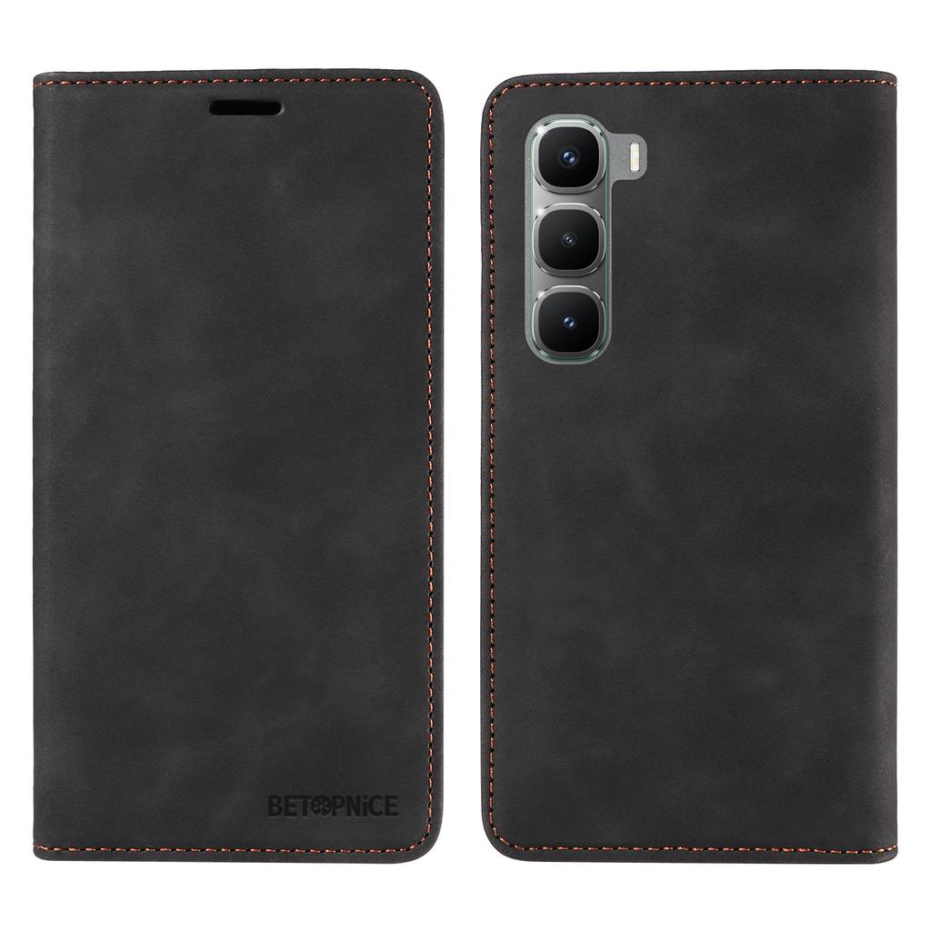 Чехол-кошелек BETOPNICE с магнитной застежкой и RFID-блокировкой, подставкой, из кожи для Infinix Hot 60 Pro 4G
