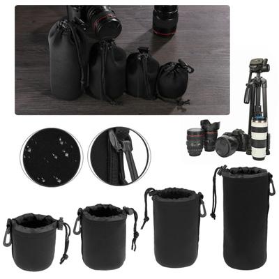 Неопреновая сумка для объектива Сумка для объектива камеры DSLR Водонепроницаемая противоударная поясная сумка Цилиндр держателя объектива с внутренней защитой от меха Сумка для хранения объектива камеры