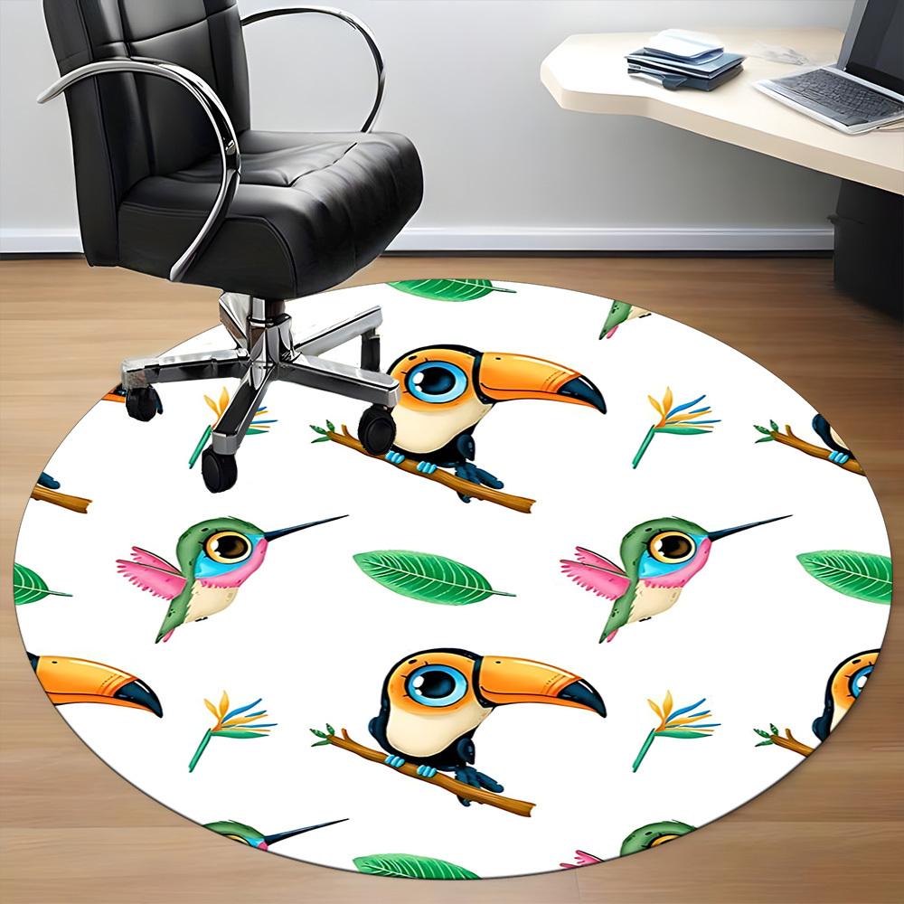 1pc Toucan Pattern Chair Carpet for Office, , Non-slip carpet, Very suitable for offices, farmhouses,Outdoor carpet yy251120041