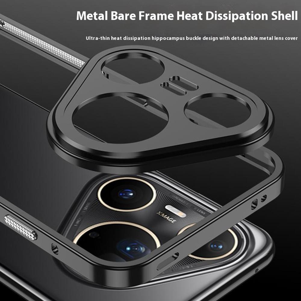 For Huawei Pura 80 Ultra Bumper Cases Metal Frame Heat Dissipation Cover with Lens Protector