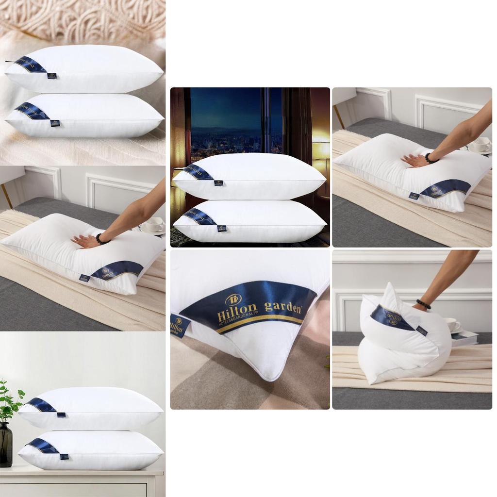 Подушка Hilton Hotel Высокая и Низкая Регулируемая Подушка для Поддержки Шеи для Одиночного Использования