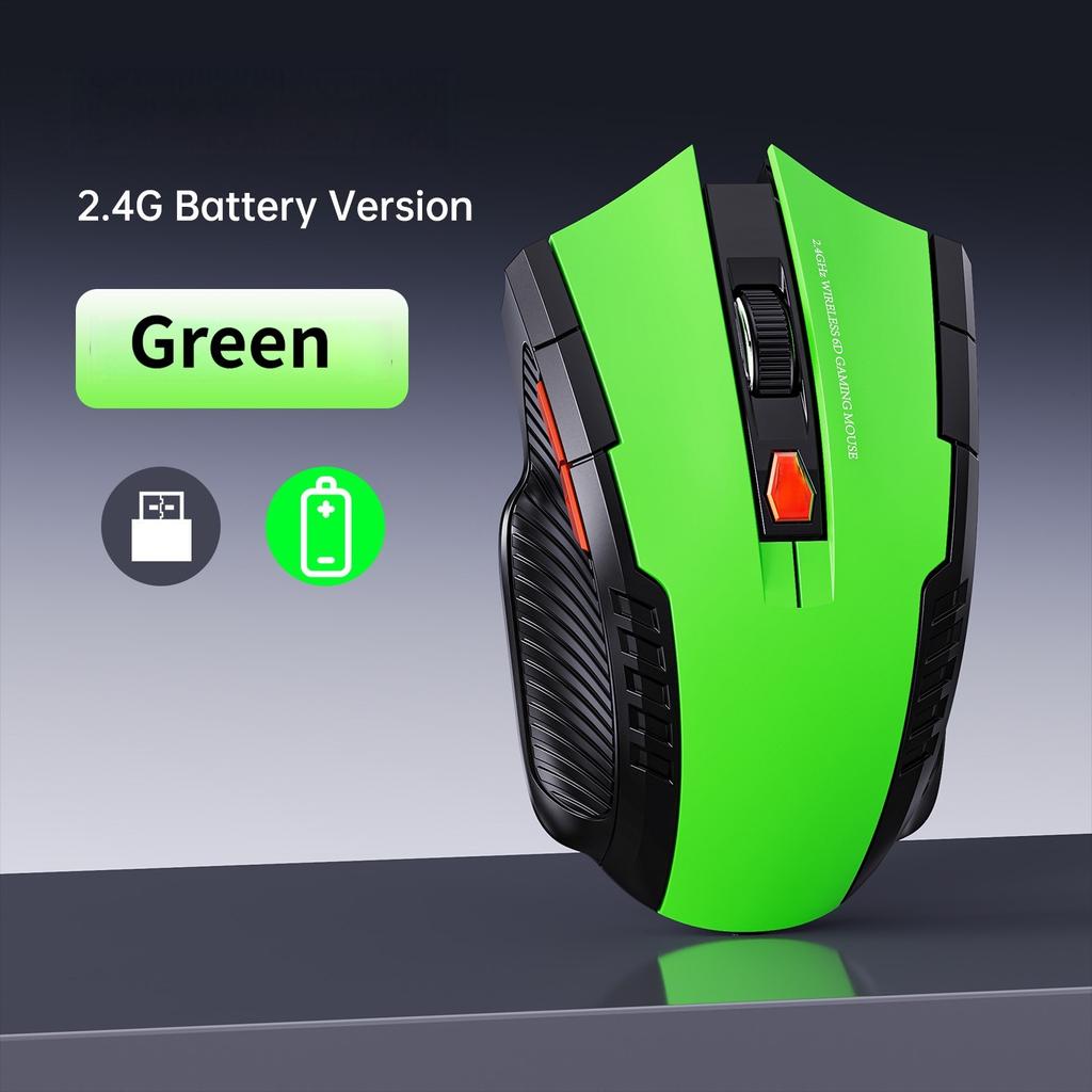 NEXUSCLICK Wireless Optoelectronic Mouse,1600DPI 6 Silent clicks New Game&Craft Gift Mice USB Receiver for Office Gamer