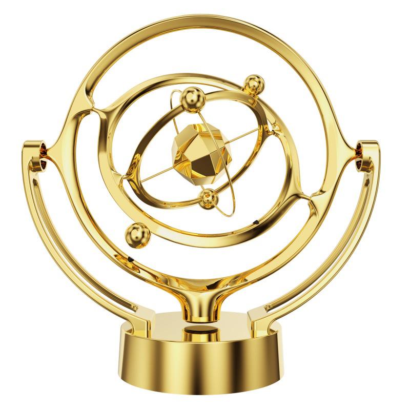 Perpetual Motion Desktop Model: Rotating Magnetic Swing Globe Orbit Ornament