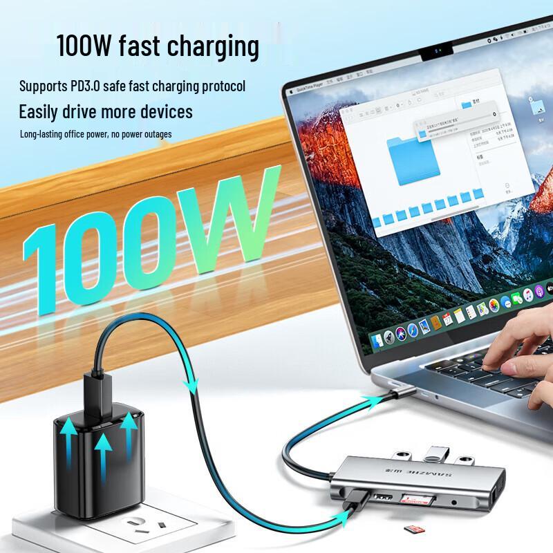 SAMZHE TC-DK Type-C to HDMI VGA Audio 4K Hub Adapter