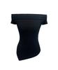 SETSETSET Off Shoulder Knit Top Black