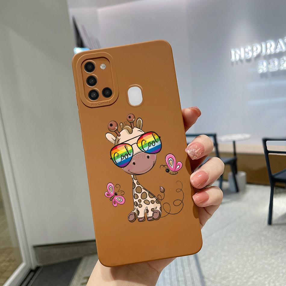 Чехол для Samsung Galaxy A21s Фиолетовый Лавандовый Цветок Защита Камеры Мягкий Чехол для Телефона Для Samsung A21s 6.5" SM-A217F A 21 s Чехол