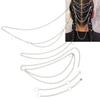 Silver Hair Braid Chain Punk Style DIY Hair Decoration Hip Hop Dreadlocks Hair Chains  For Wedding