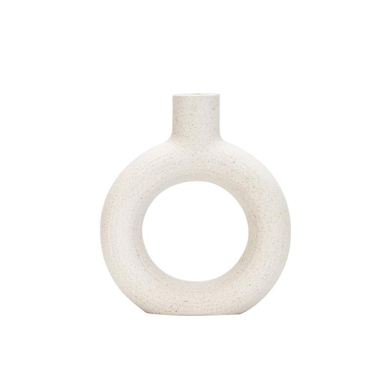 Керамическая ваза для дома, элегантная и простая композиция из цветов, керамическое украшение в скандинавском стиле