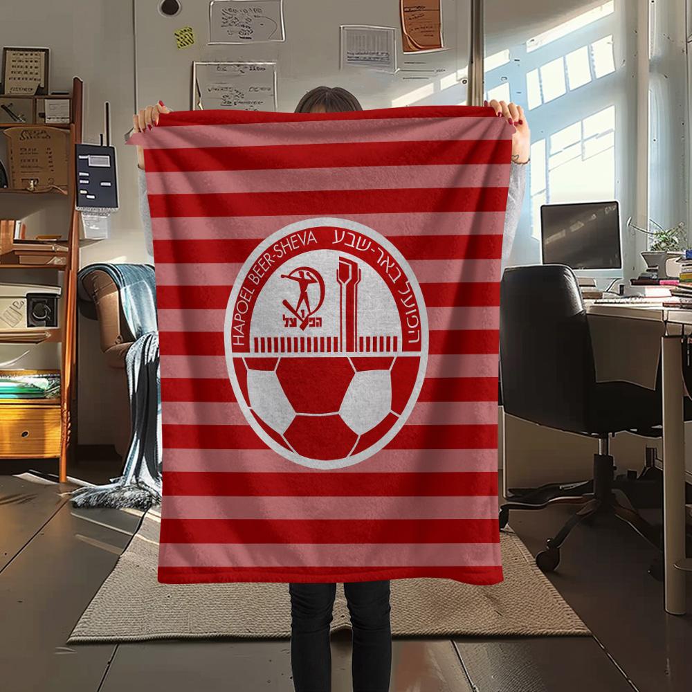Bnei Brak Workers Football Club  Print Flannel Blanket, High quality Comfortable for All Seasons, Home Decor, Warmth and Comfort