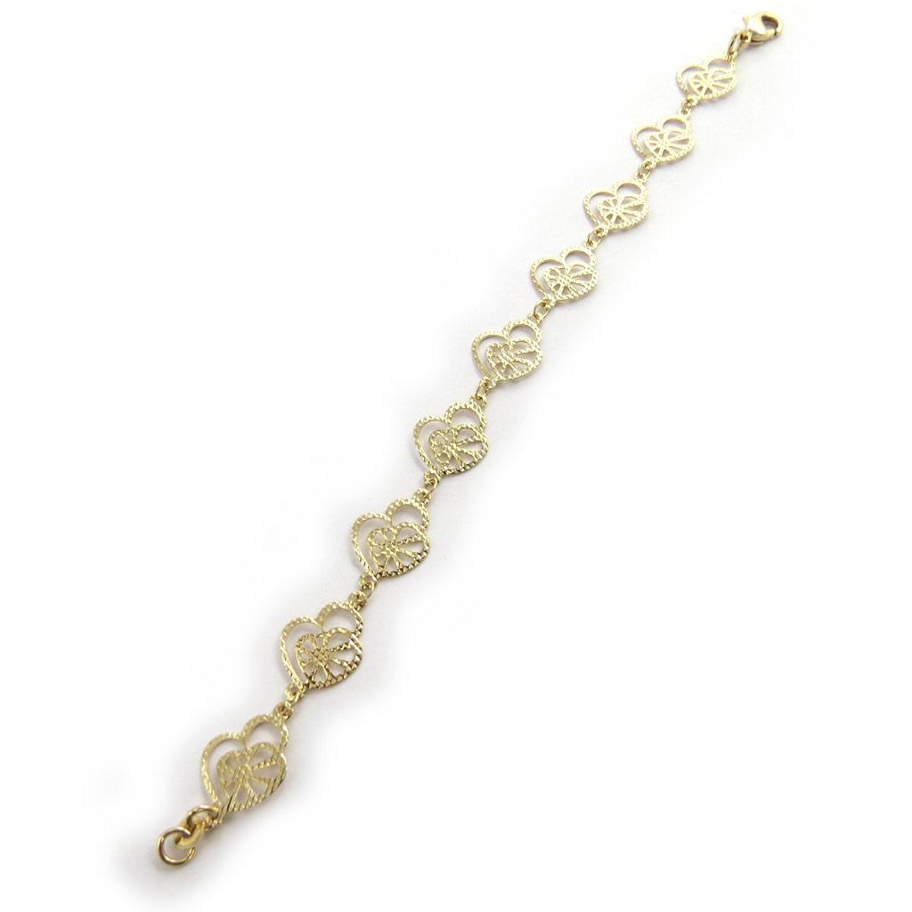 Les Trésors De Lily [L3853] - Gold Plated 'Love' Bracelet - 13x11 Mm