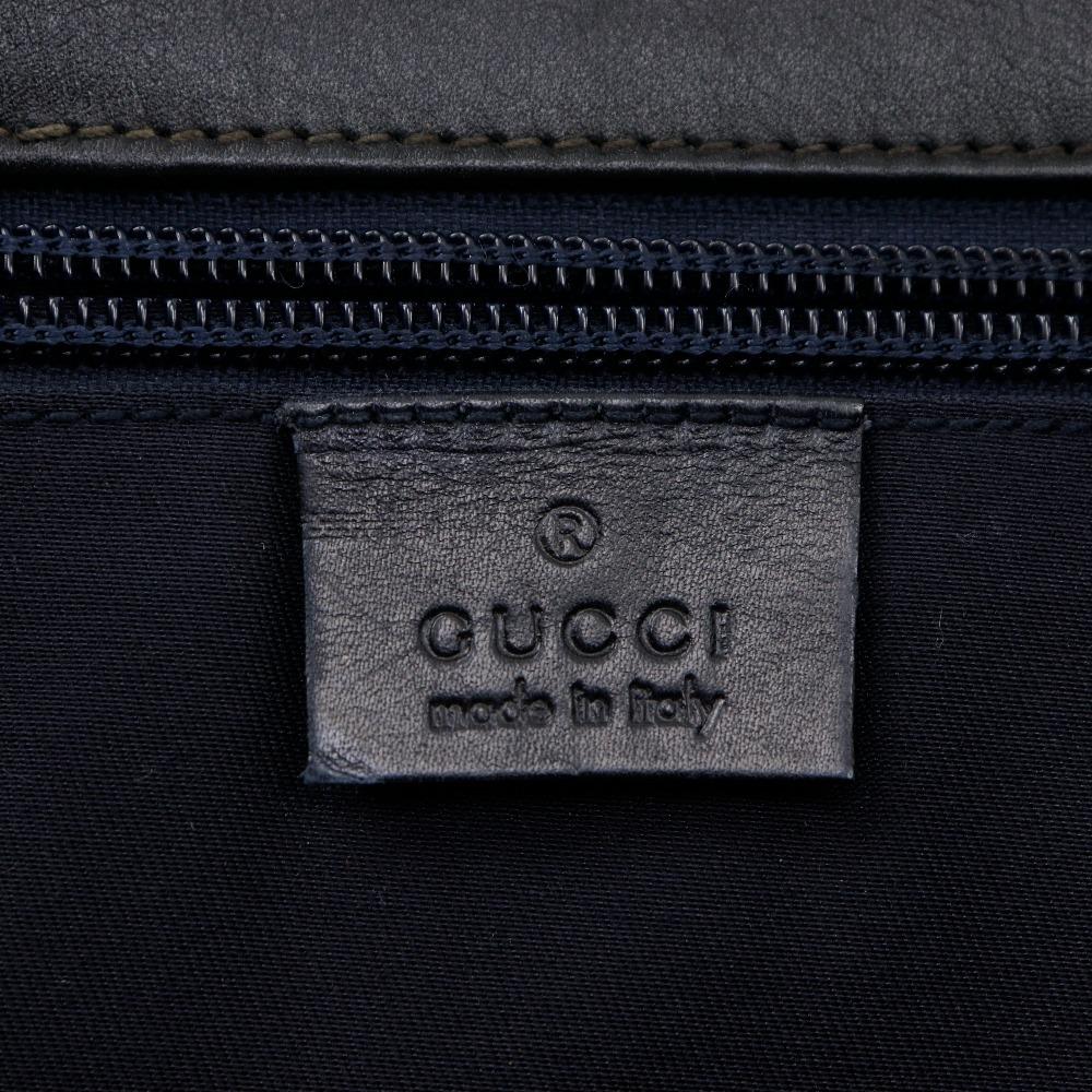 GUCCI Messenger Shoulder Bag 145844 GG black Sima leather mens Used