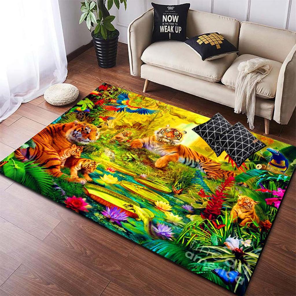 Ковры с принтом тигра, коврики с животными, напольные коврики, коврики и ковер для дома, гостиной, современный прямоугольный ковер