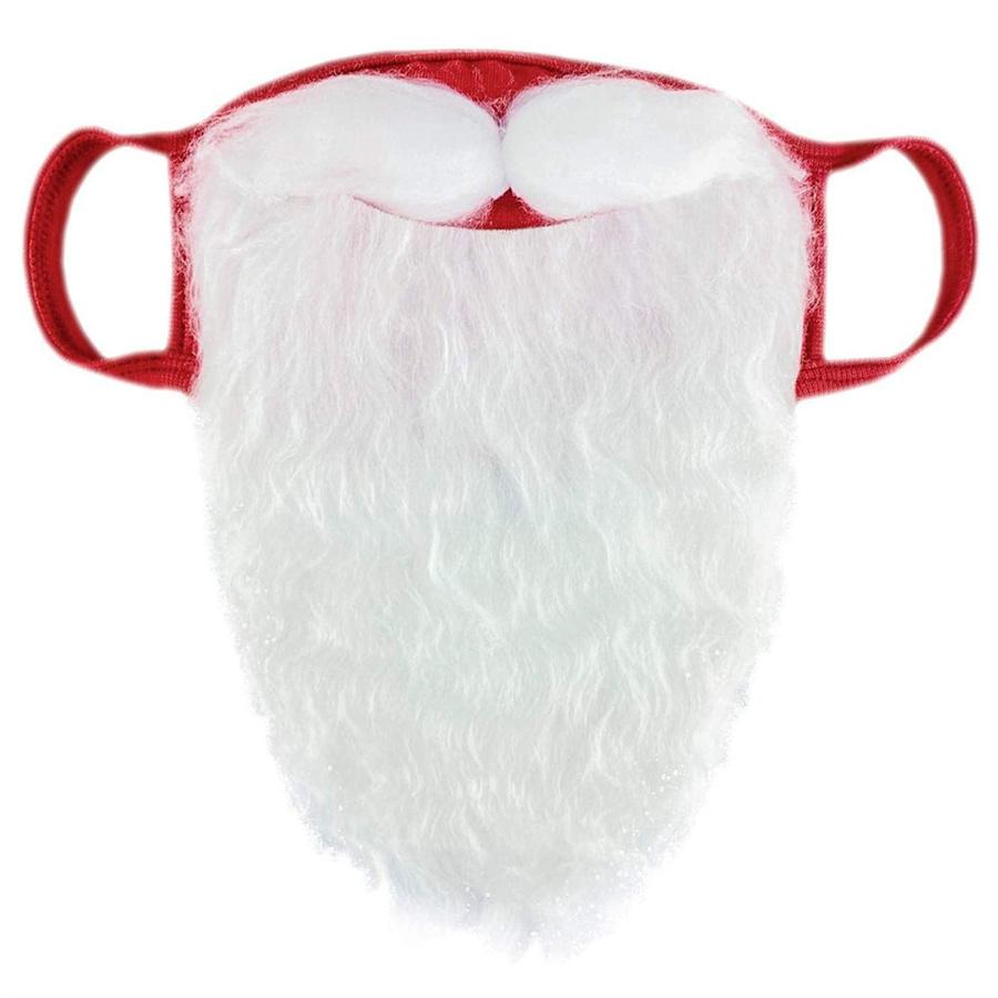 For Christmas Holiday Santa Beard Adults Face Mask Costume