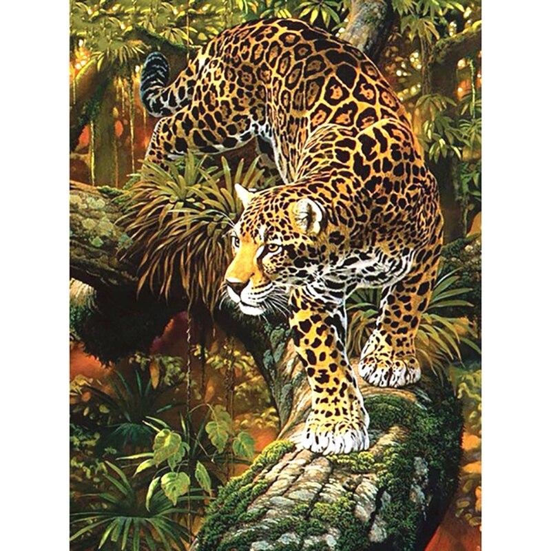 DIY 5D алмазная живопись снежные барсы Алмазная вышивка пейзажи животные вышивка крестиком полная круглая дрель домашний декор подарок