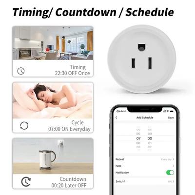 Умная Wi-Fi розетка 100-240В 110В/220В Розетка США 10А Приложение Cozylife Удаленное и голосовое управление Работает с Alexa Google Home Функция таймера