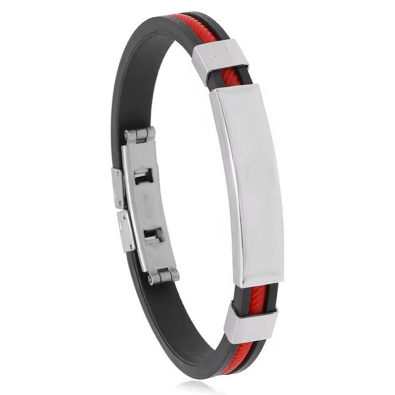 Браслет с надписью своими руками, мужской браслет из титановой стали, силиконовый браслет из нержавеющей стали, браслет со звездой