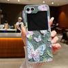 Для Samsung Galaxy Z Flip 6 5 4 3 Чехол Роскошная Масляная Живопись Цветок Бабочка Жесткий Прозрачный Складной Чехол Для Samsung Z Flip6 Flip5