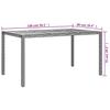 5 Piece Outdoor Dining Set with Cushions Black Poly Rattan