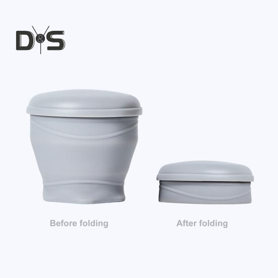 Силиконовая складная кружка для воды со шнурком 180 мл, многоразовая портативная кружка для питья с широким горлом, легкая складная емкость для питья для путешествий на открытом воздухе