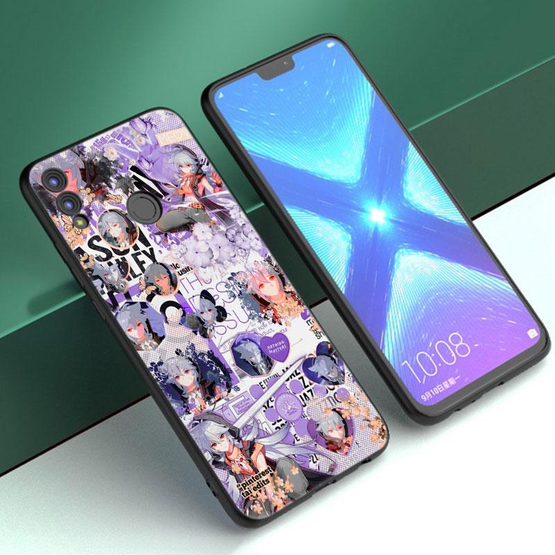 Чехол Genshin Impact с аниме для Huawei Honor 10X Lite 7A 7S 8A 8S 8C 8X 9A 9C 10i 20i 30i 20S 20E 9X Pro 10 8 Lite, черный чехол