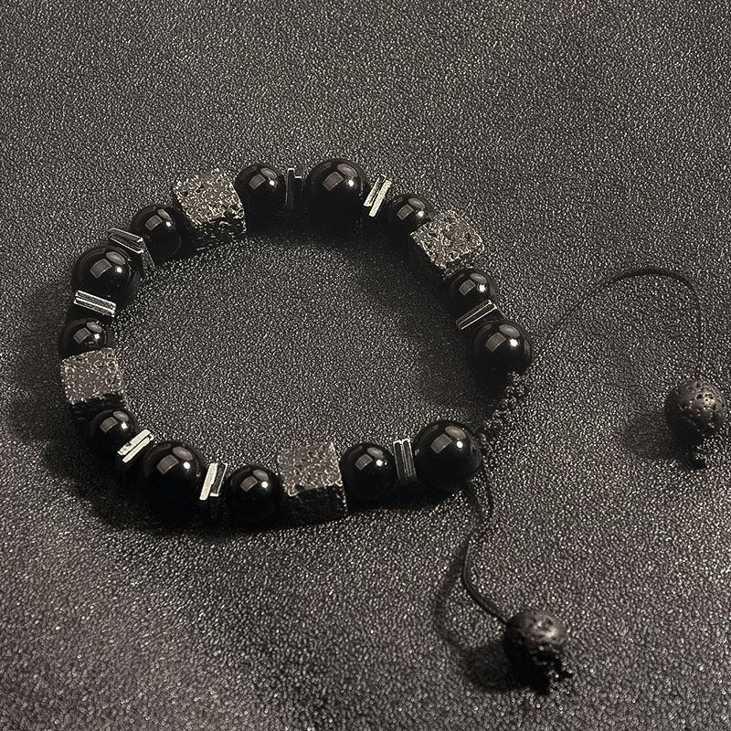 Браслет из нерегулярного камня Агат